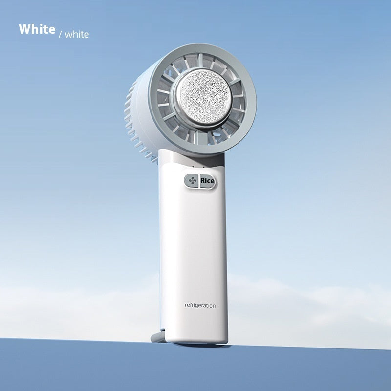 Mini ventilateur portable rechargeable — Usage main ou bureau, Option Cold compress — Breezehome