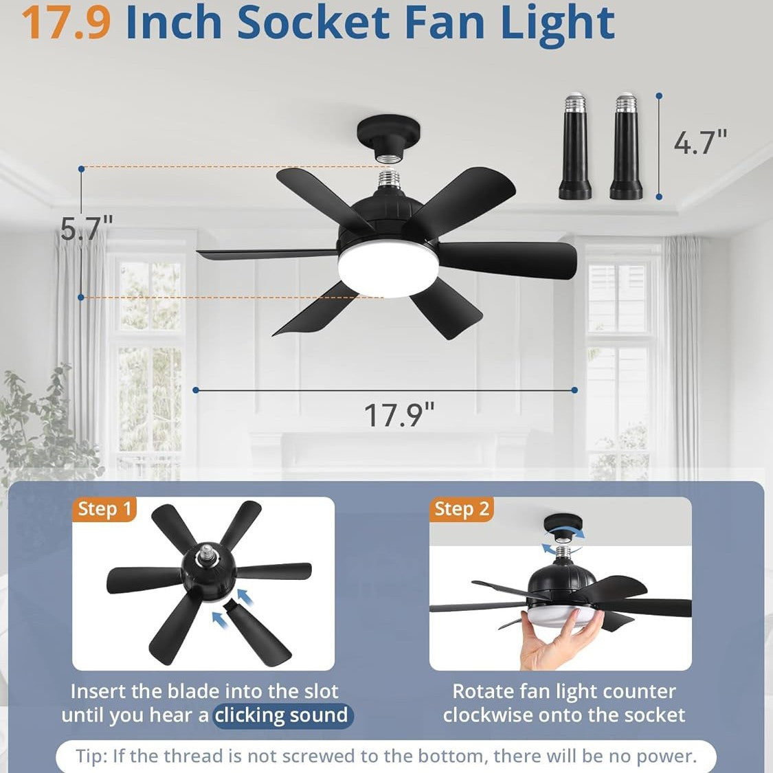 Ventilateur de bureau design — Style épuré, voltage universel, parfait salon et chambre